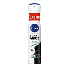 Pihustatav deodorant Nivea Black & White Invisible Fresh, 200 ml hind ja info | Deodorandid | hansapost.ee