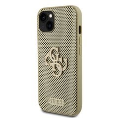 Guess PU Perforated 4G Glitter Metal Logo Case for iPhone 15 Gold цена и информация | Чехлы для телефонов | hansapost.ee