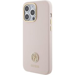 Guess GUHCP15XM4DGPP iPhone 15 Pro Max 6.7" różowy|pink hardcase Silicone Logo Strass 4G цена и информация | Чехлы для телефонов | hansapost.ee