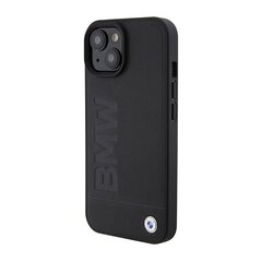 BMW BMHMP15SSLLBK iPhone 15 6.1" czarny|black Magsafe hardcase Signature Logo Imprint цена и информация | Чехлы для телефонов | hansapost.ee