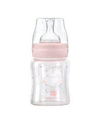 Стеклянная бутылочка для кормления KikkaBoo Hippo, Dreams Pink, 0+ месяцев, 120 мл цена и информация | Бутылочки и аксессуары | hansapost.ee