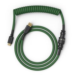 Glorious PC Gaming Race Coiled Cable, Forest Green цена и информация | Адаптеры и USB-hub | hansapost.ee