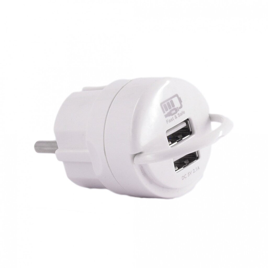 Electraline 55076 Adapter Charger 2xUSB, 2,1A hind ja info | USB adapterid ja jagajad | hansapost.ee