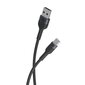 Forever Flexible cable USB - USB-C 1,0 m 3A black hind ja info | Mobiiltelefonide kaablid | hansapost.ee