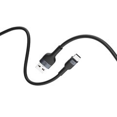 Forever Flexible cable USB - USB-C 1,0 m 3A black цена и информация | Borofone 43757-uniw | hansapost.ee