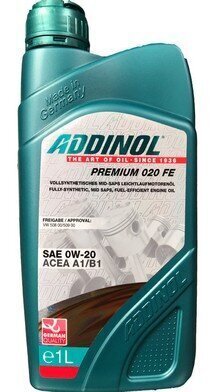 Addinol Premium 020 FE 0w20 VW 508.00/509.00 õli - 1L hind ja info | Mootoriõlid | hansapost.ee