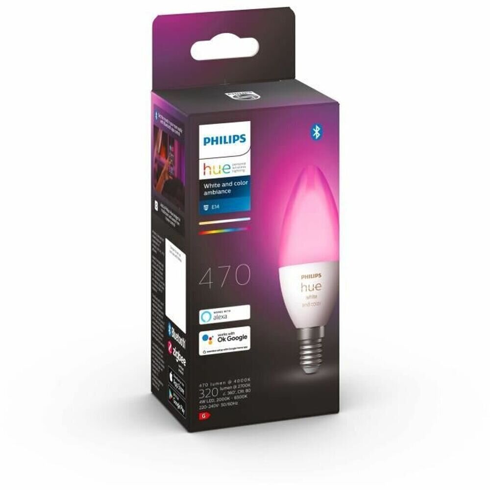 Philips nutipirn Smart Hue LED Candle E14 BT 5,3W 470lm White Color Ambiance цена и информация | Valgusribad ja LED ribad | hansapost.ee