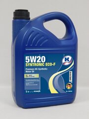 Моторное масло синтетическое Kuttenkeuler Syntronic Eco-F 5W20, 5 л цена и информация | Моторные масла | hansapost.ee
