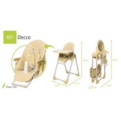 4Baby стульчик для кормления Decco, коричневый цена и информация | 4Baby Товары для детей и младенцев | hansapost.ee