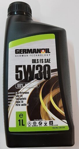 Sünteetiline mootoriõli Germanoil 5W30, 1L hind ja info | Mootoriõlid | hansapost.ee