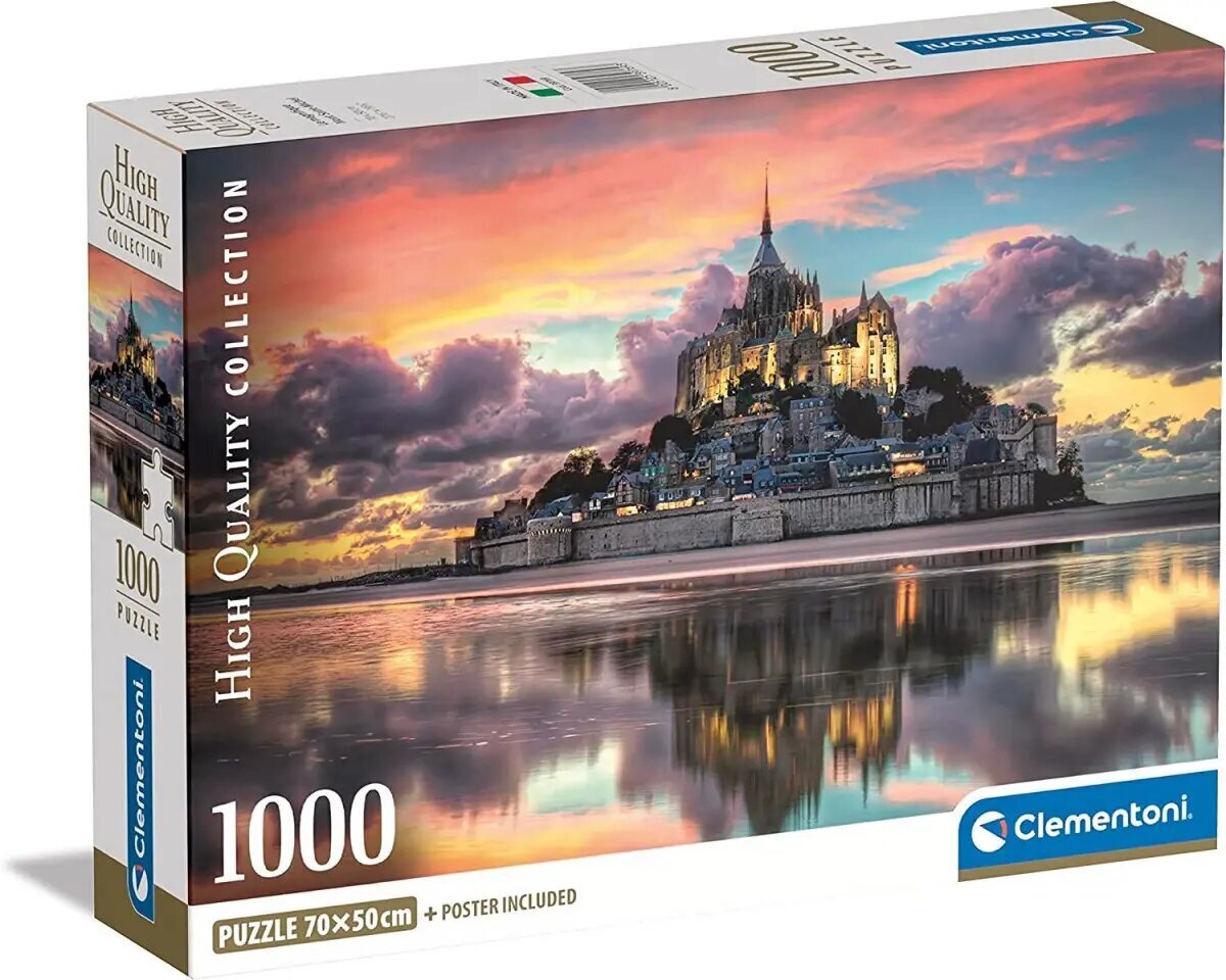 Pusle Clementoni Le Magnifique Mont Saint-Michel, 1000 tk цена и информация | Pusled lastele ja täiskasvanutele | hansapost.ee