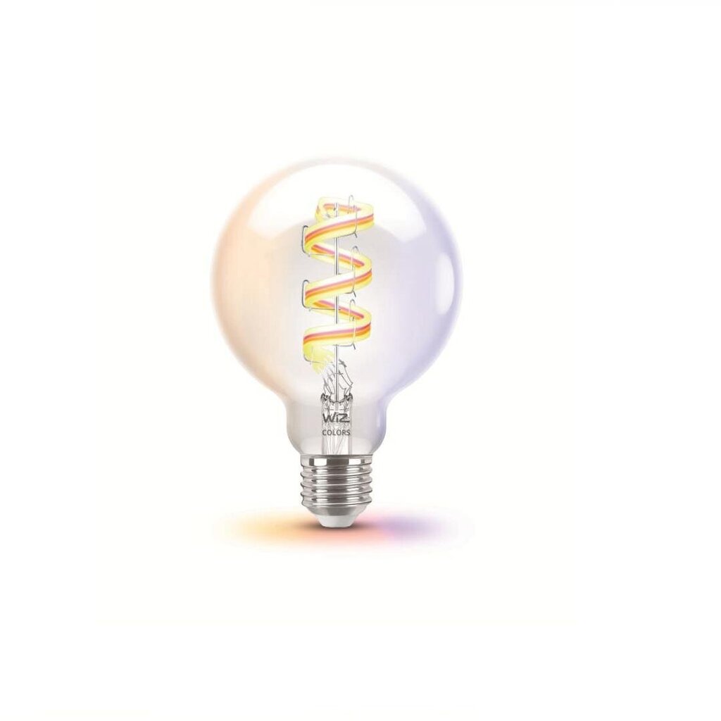 Lambipirn WiZ Smart Lamp, E27, G95, RGB, Wi-Fi, 2200-6500 K, Clear, 470 lm, 1tk цена и информация | Lambipirnid ja LED-pirnid | hansapost.ee
