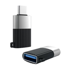 XO NB149-F Cable Адаптер OTG кабелья - конвертор c USB 3.0 мама на USB-C папа Черный цена и информация | Адаптеры и USB-hub | hansapost.ee