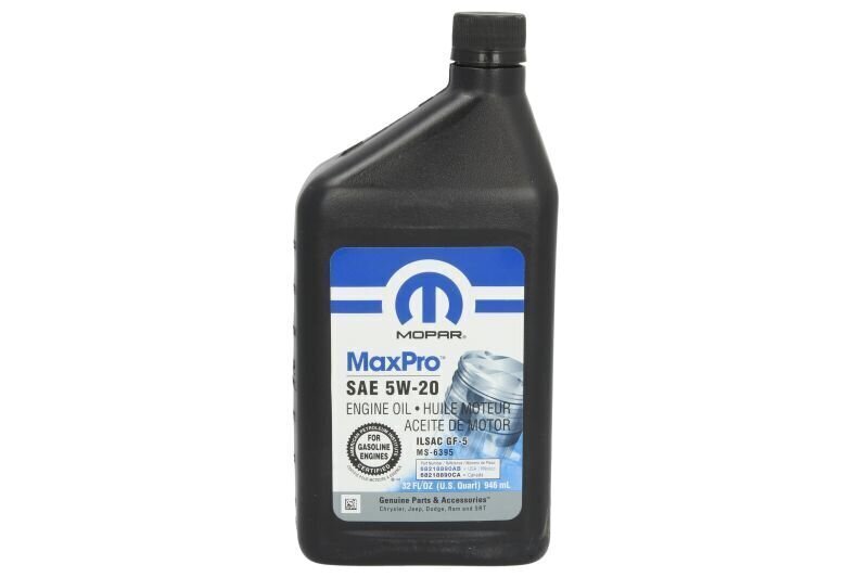 Mopar MaxPro mootoriõli, 5w20, 0,946 L hind ja info | Mootoriõlid | hansapost.ee