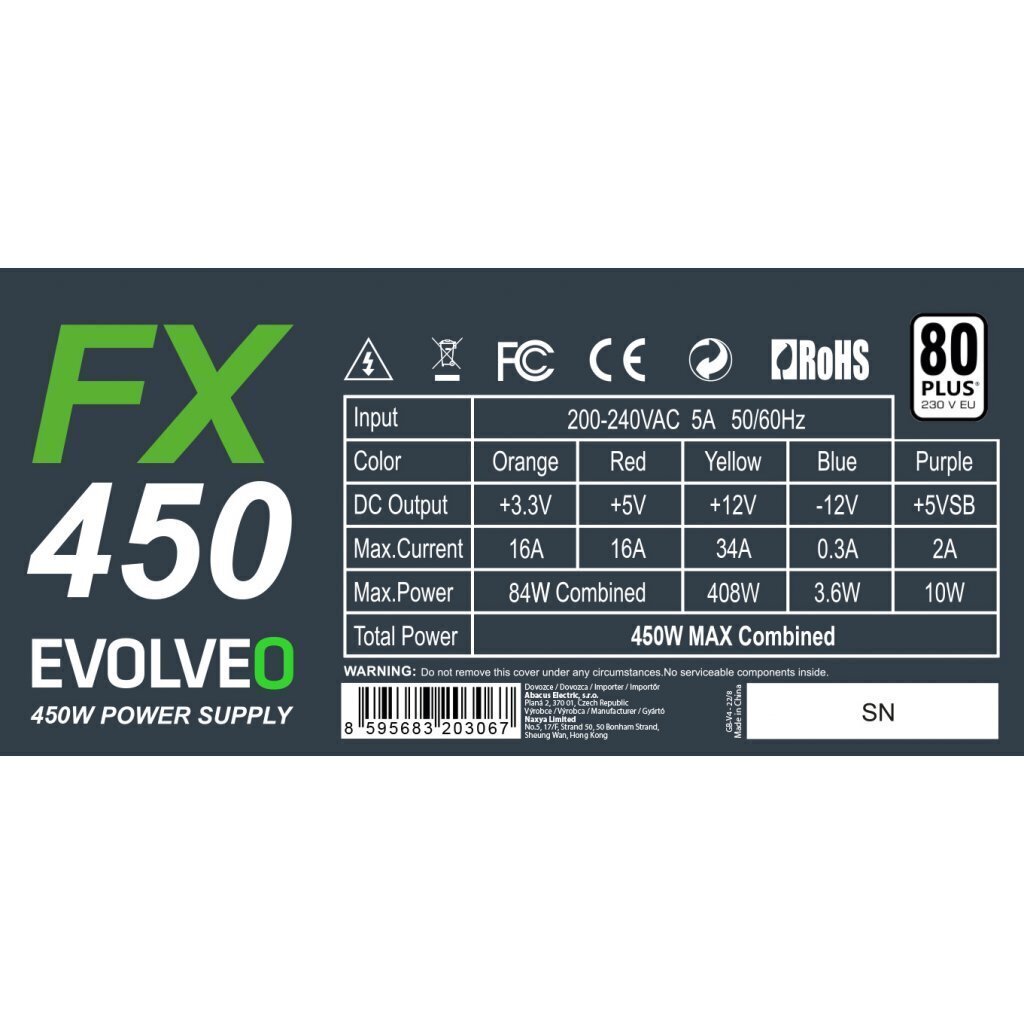 Evolveo FX 450 цена и информация | Toiteplokid | hansapost.ee
