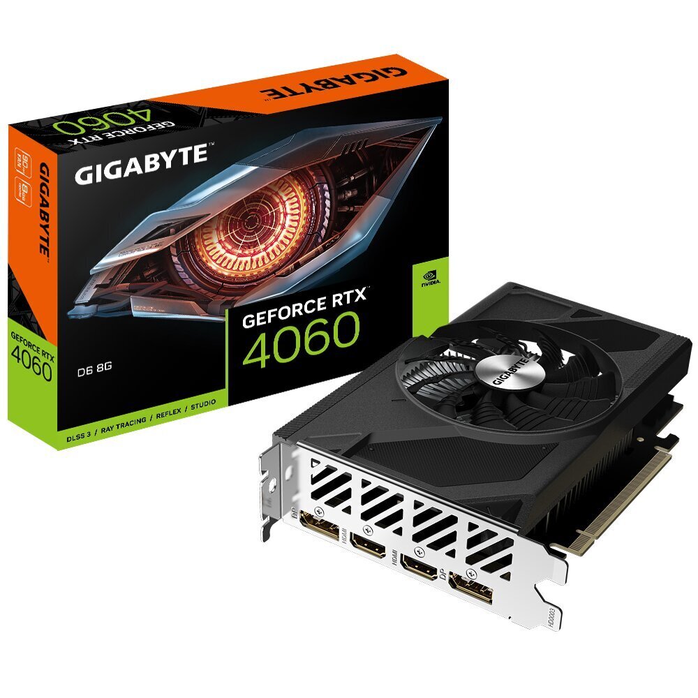 Gigabyte GeForce Rtx 4060 D6 8G (GV-N4060D6-8GD) цена и информация | Videokaardid | hansapost.ee