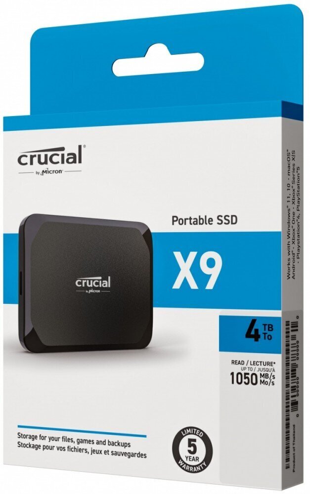 Crucial X9 CT4000X9SSD9 цена и информация | Sisemised kõvakettad | hansapost.ee