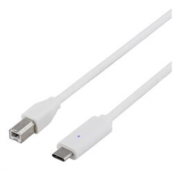 Deltaco, USB-C/USB-B, 1.5 m hind ja info | Juhtmed ja kaablid | hansapost.ee