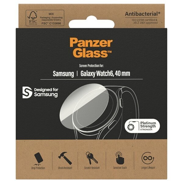 PanzerGlass Galaxy Watch6 Antibacterial 3683 hind ja info | Ekraani kaitseklaasid ja kaitsekiled | hansapost.ee