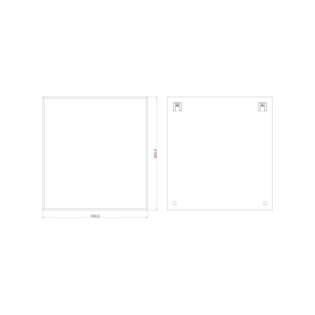 Peegel Dubiel Vitrum Rectangular, 74x80 cm, hõbedane hind ja info | Peeglid | hansapost.ee