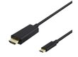 Deltaco, USB-C/HDMI, 1 m цена и информация | Juhtmed ja kaablid | hansapost.ee