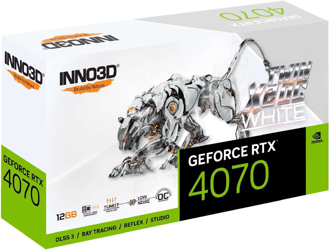 Inno3D GeForce RTX 4070 Twin X2 OC White (N40702-126XX-183052V) hind ja info | Videokaardid | hansapost.ee