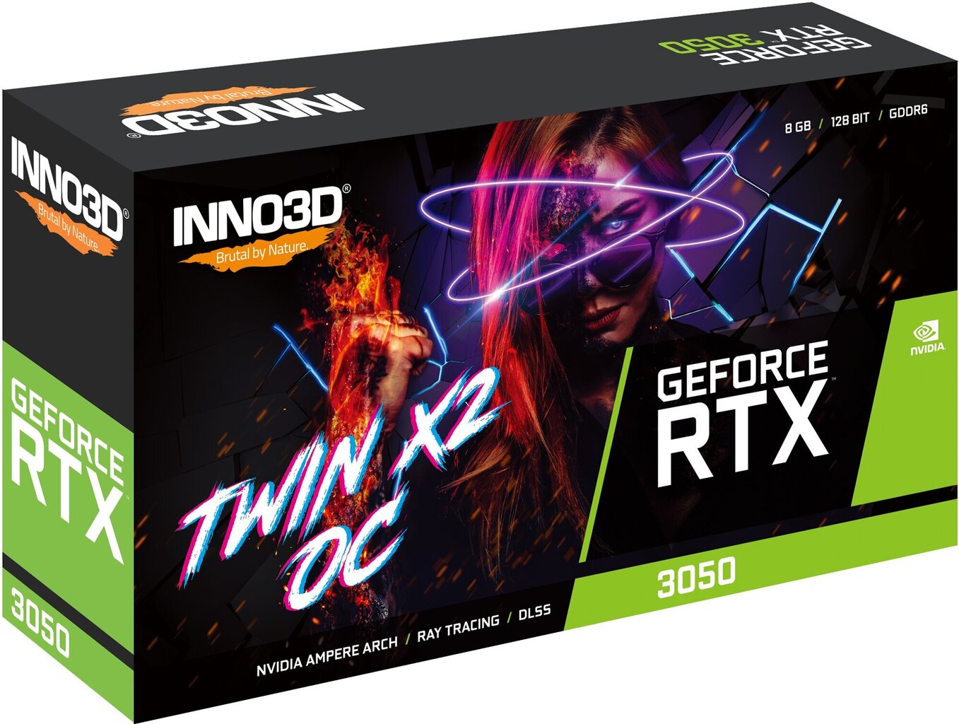 Inno3D GeForce Rtx 3050 Twin X2 Oc (N30502-08D6X-1711VA41) цена и информация | Videokaardid | hansapost.ee