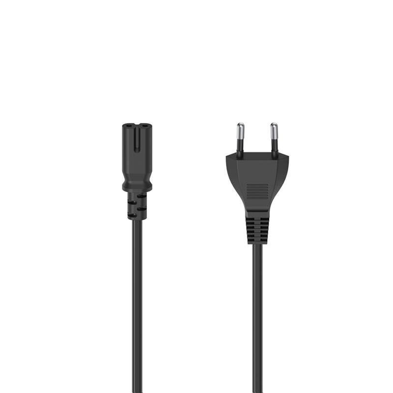 Hama Power Cord, 2-pin, 1,5 m, black - Power cord цена и информация | Juhtmed ja kaablid | hansapost.ee