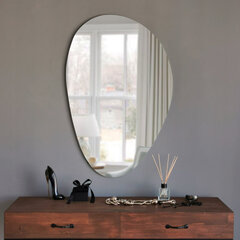 Зеркало Kalune Design Porto Ayna 90x60см, черное цена и информация | Зеркала | hansapost.ee