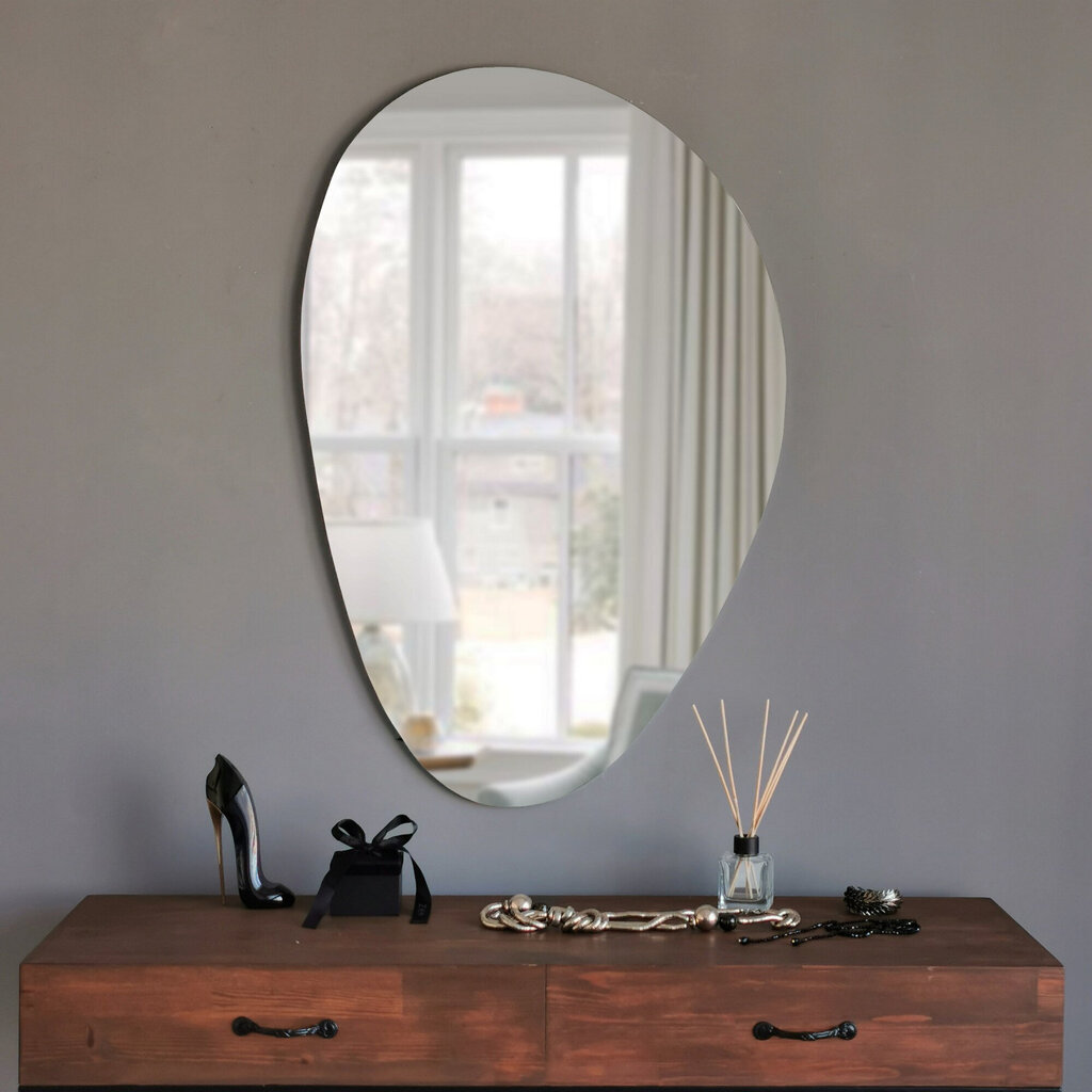 Peegel Kalune Design Porto Ayna 90x60cm, must цена и информация | Peeglid | hansapost.ee