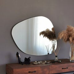Зеркало Kalune Design Soho Ayna 85x67см, черное цена и информация | Подвесные зеркала | hansapost.ee
