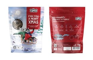 Island of Pets jõulupakendis maius koertele tursaga, 450 g hind ja info | Koerte maiused | hansapost.ee