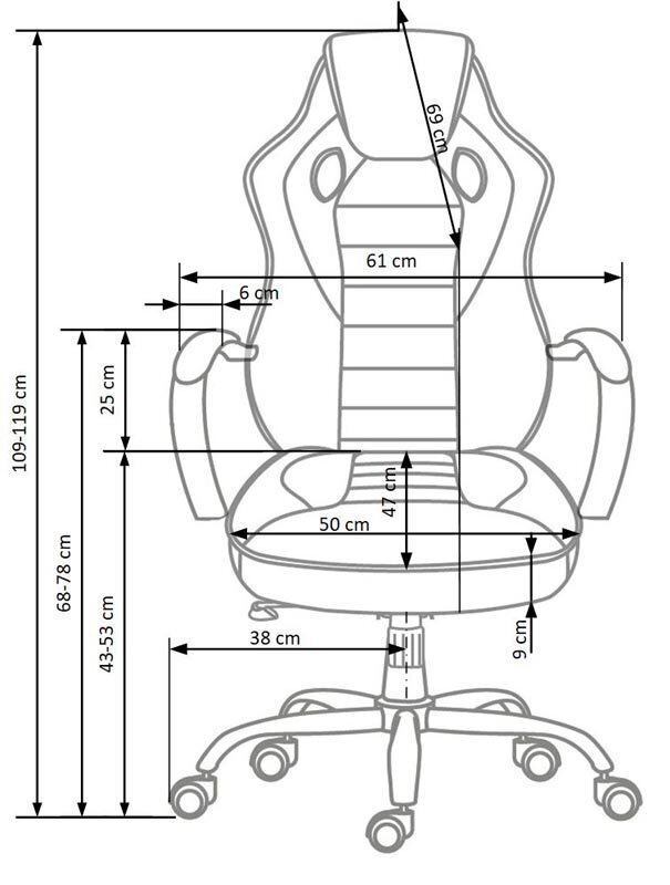 Kontoritool Scroll, must/punane hind ja info | Kontoritoolid | hansapost.ee