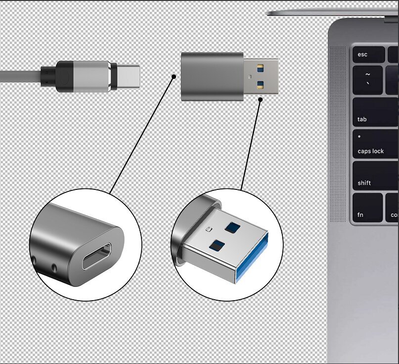 Swissten Adapter USB-A / USB-C цена и информация | USB adapterid ja jagajad | hansapost.ee