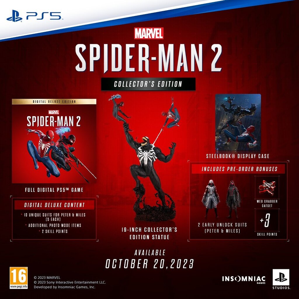 Marvel's Spider-Man 2 Collectors Edition цена и информация | Konsooli- ja arvutimängud | hansapost.ee