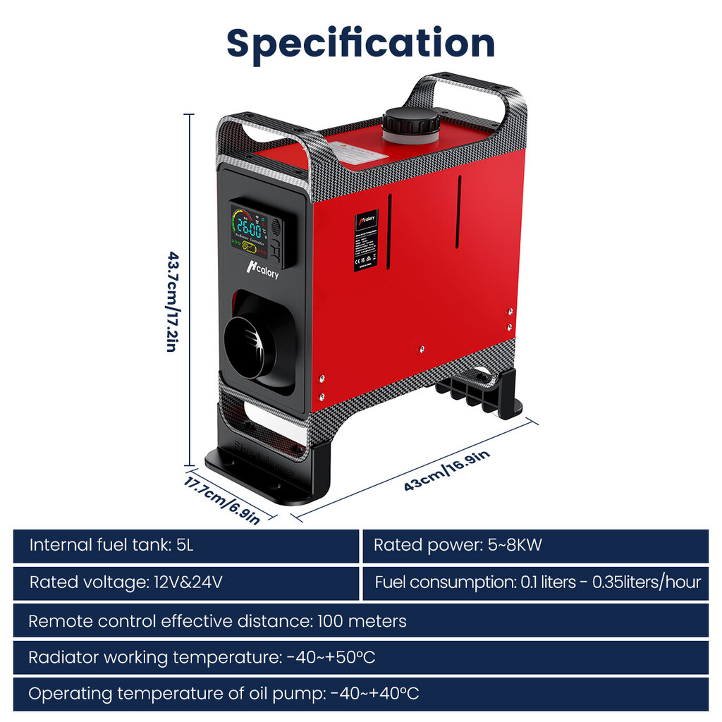 Parkimisküttekeha Hcalory HC-A02, diisel, 8 kW hind ja info | Auto elektritarvikud | hansapost.ee