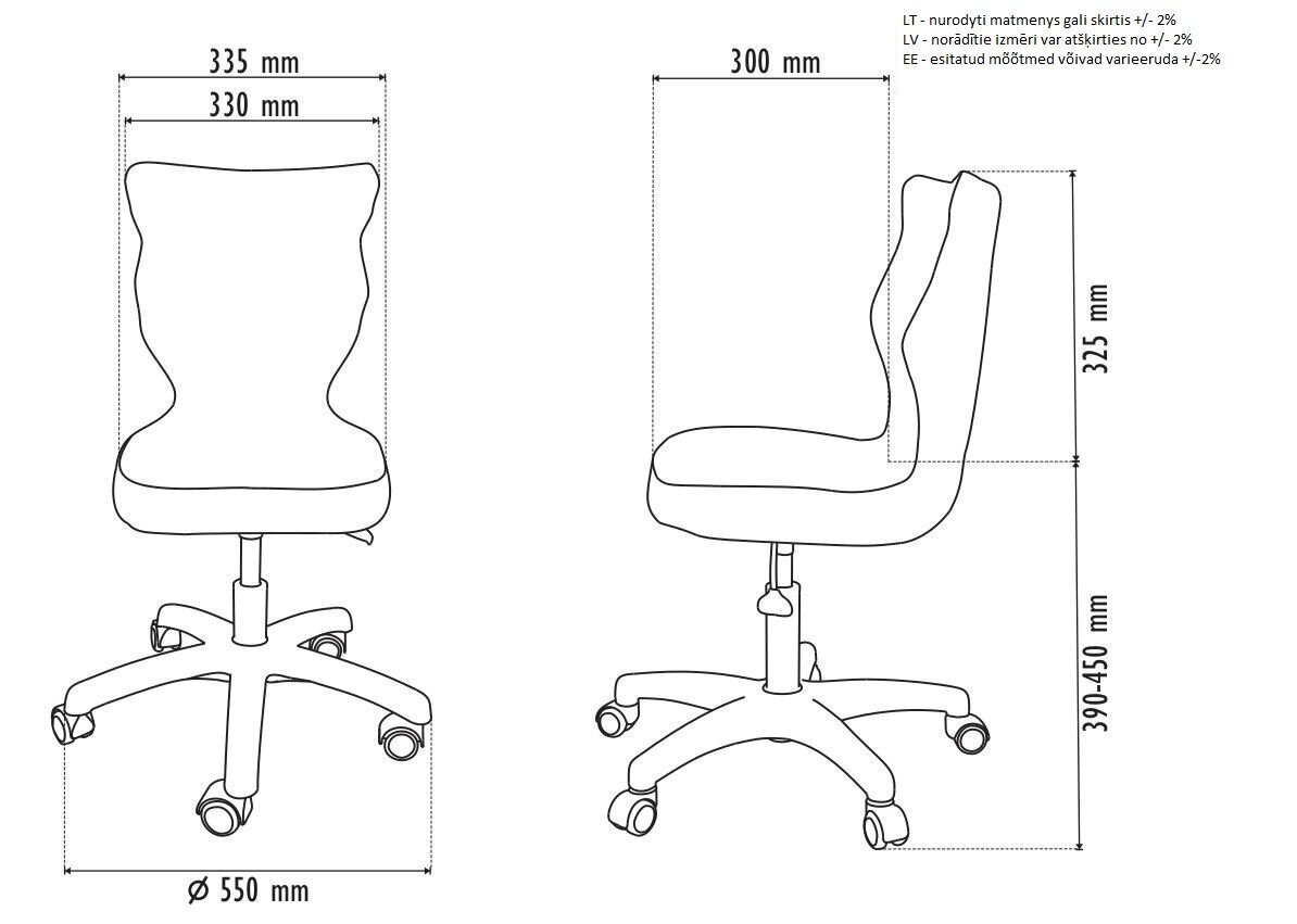 Laste Tool Petit AA3, sinine/valge hind ja info | Kontoritoolid | hansapost.ee