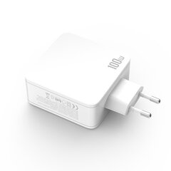 XO wall charger CE14 PD QC 3.0 100W 1x USB 2x USB-C white цена и информация | Зарядные устройства для телефонов | hansapost.ee
