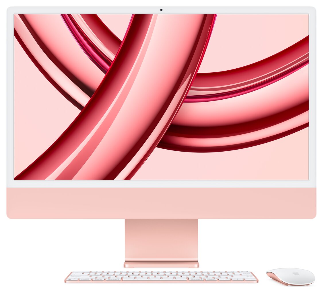 iMac 24” 4.5K Retina, Apple M3 8C CPU, 10C GPU/8GB/256GB SSD/Pink/SWE - MQRT3KS/A цена и информация | Lauaarvutid | hansapost.ee