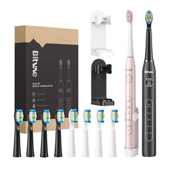 Bitvae hambahari Sonic toothbrushes with tips set and 2 holders D2+D2 (roosa and must) hind ja info | Elektrilised hambaharjad | hansapost.ee