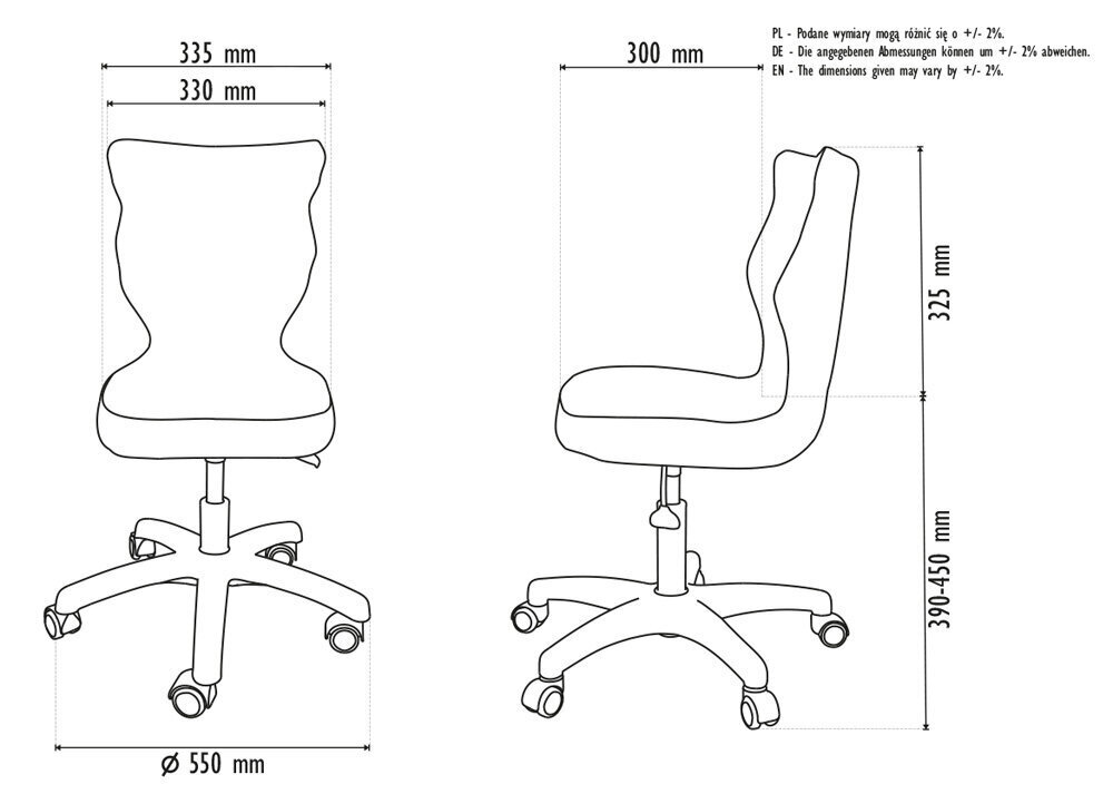 Ergonoomiline lastetool Entelo Good Chair Petit ST31 3, värviline hind ja info | Kontoritoolid | hansapost.ee