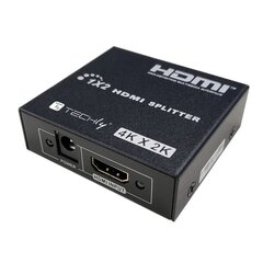 HDMI splitter Techly 1x2HDMI 4K*30Hz aktiivne hind ja info | USB adapterid ja jagajad | hansapost.ee