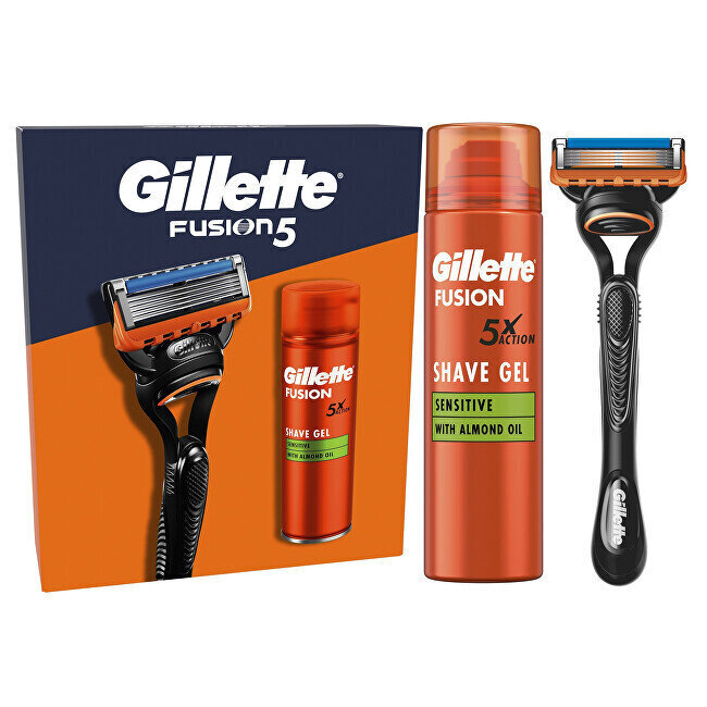 Raseerimiskomplekt Gillette Fusion 5: raseerija + habemeajamisgeel, 200 ml цена и информация | Raseerimisvahendid | hansapost.ee