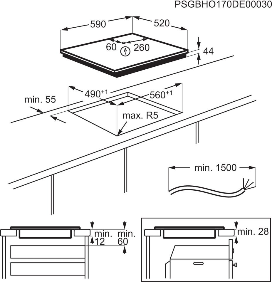 Induktsioonpliit AEG IPE64551FB 6000-Series цена и информация | Pliidiplaadid | hansapost.ee