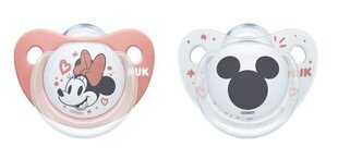 Силиконовая соска NUK Disney 1125, 0-6 мес, 2 штуки цена и информация | Пустышки | hansapost.ee