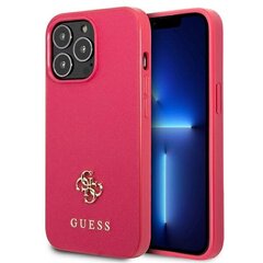Guess GUHCP13LPS4MF iPhone 13 Pro | 13 6,1" różowy|pink hardcase Saffiano 4G Small Metal Logo hind ja info | Telefonide kaitsekaaned ja -ümbrised | hansapost.ee