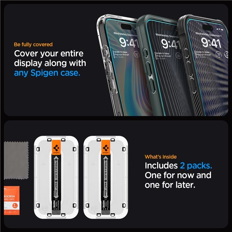 Spigen Glas.TR EZ Fit, 2 tk hind ja info | Ekraani kaitseklaasid ja kaitsekiled | hansapost.ee