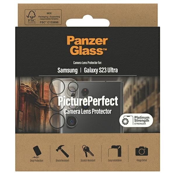 Kaitseklaas kaamerale PanzerGlass Picture Perfect Samsung S23 Ultra S918 0441 цена и информация | Ekraani kaitseklaasid ja kaitsekiled | hansapost.ee