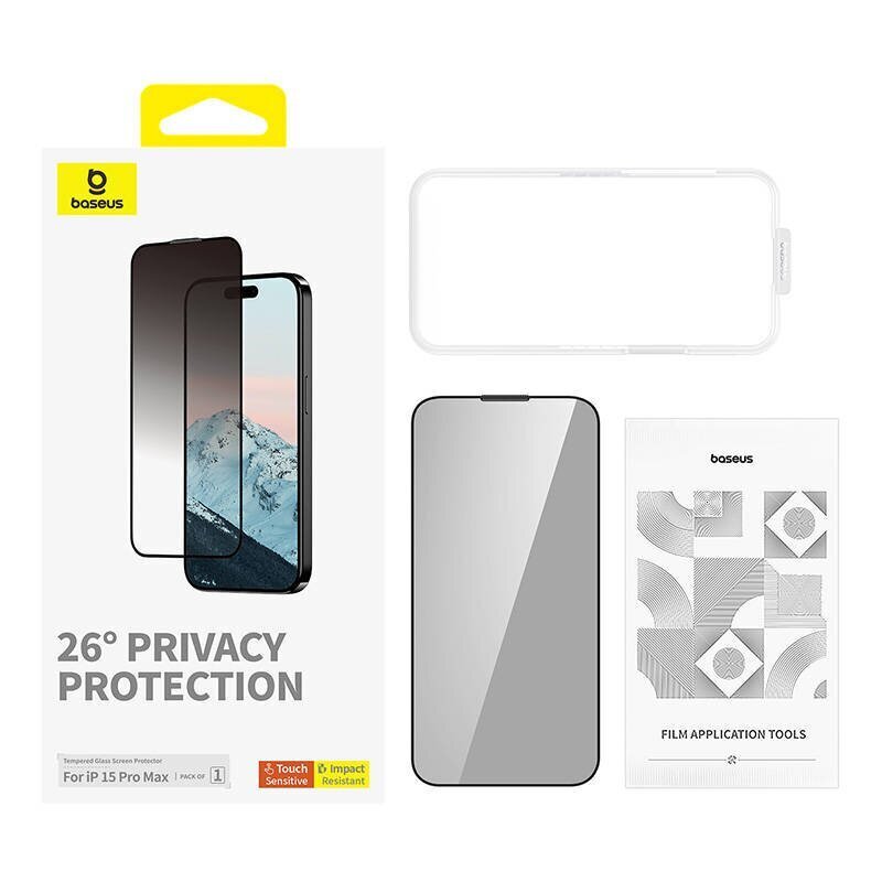 Baseus Diamond Privacy Protection Tempered Glass hind ja info | Ekraani kaitseklaasid ja kaitsekiled | hansapost.ee