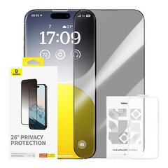 Privacy Protection Tempered Glass Baseus Diamond  iPhone 15 цена и информация | Защитные пленки для телефонов | hansapost.ee